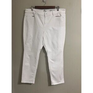 J.Jill Denim Authentic Fit Slim Ankle Stretch White Jeans Women's Size 16 P